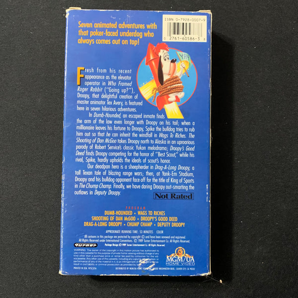 VHS The Adventures of Droopy (1989) classic cartoons – The Exile Media ...