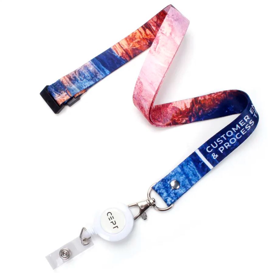 WLYD-RRSB - Woven Lanyard with Retractable Reel and Safety Breakaway