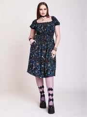 Celestial Smocked Midi Dress