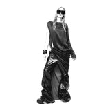 woman in dress by goth fashion designer Rick Owens