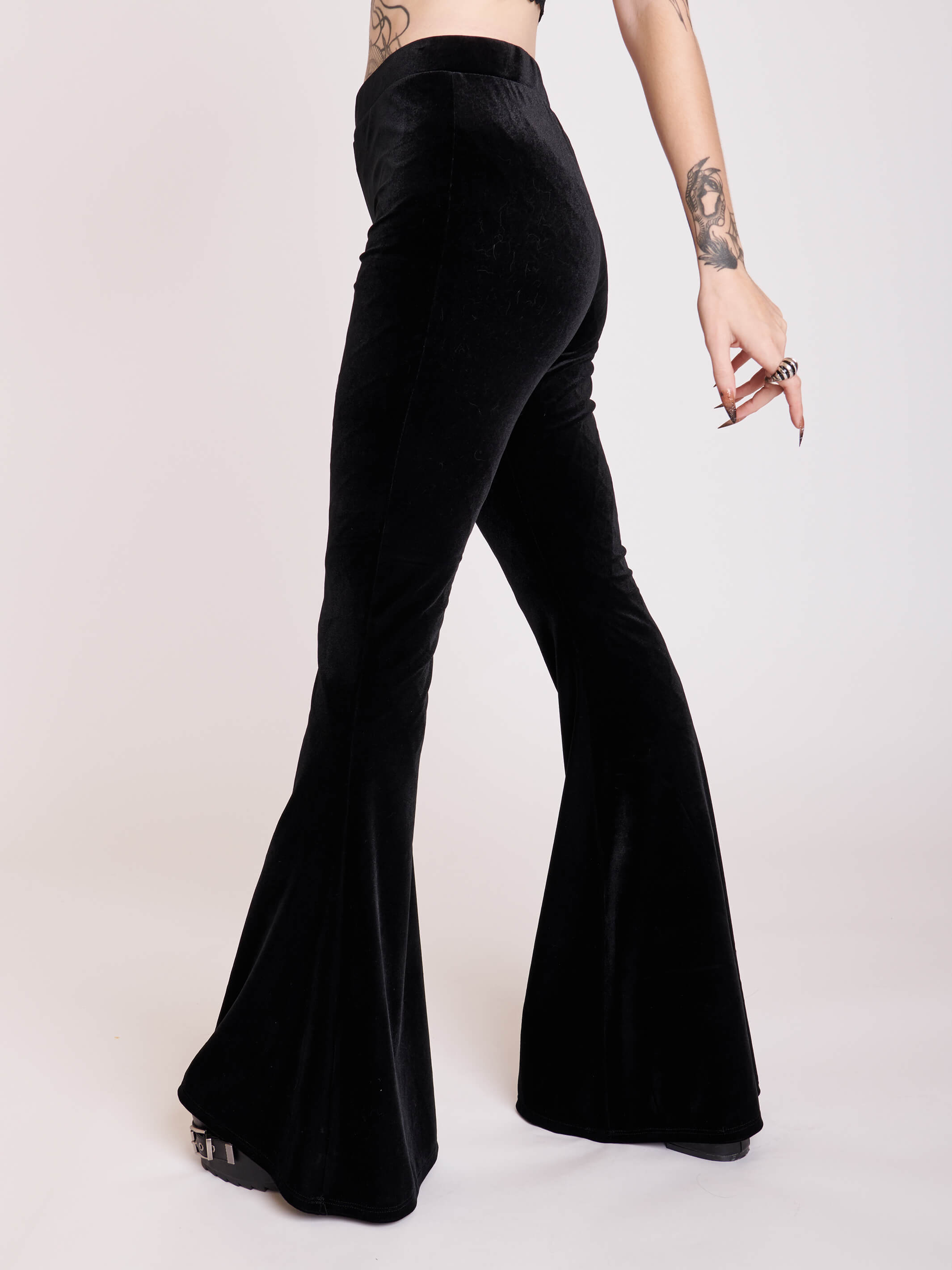 Black Velvet Leggings, Bottoms