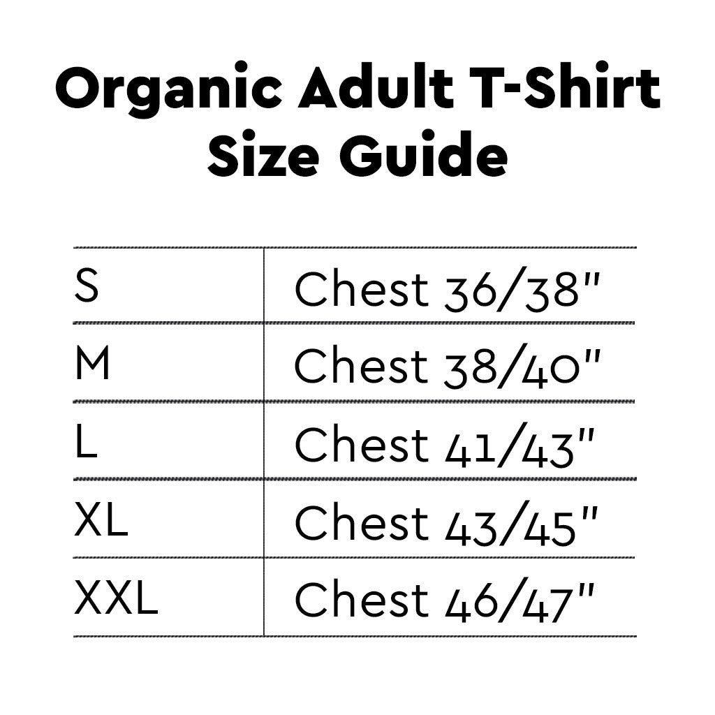 Adult T-Shirt Size Chart