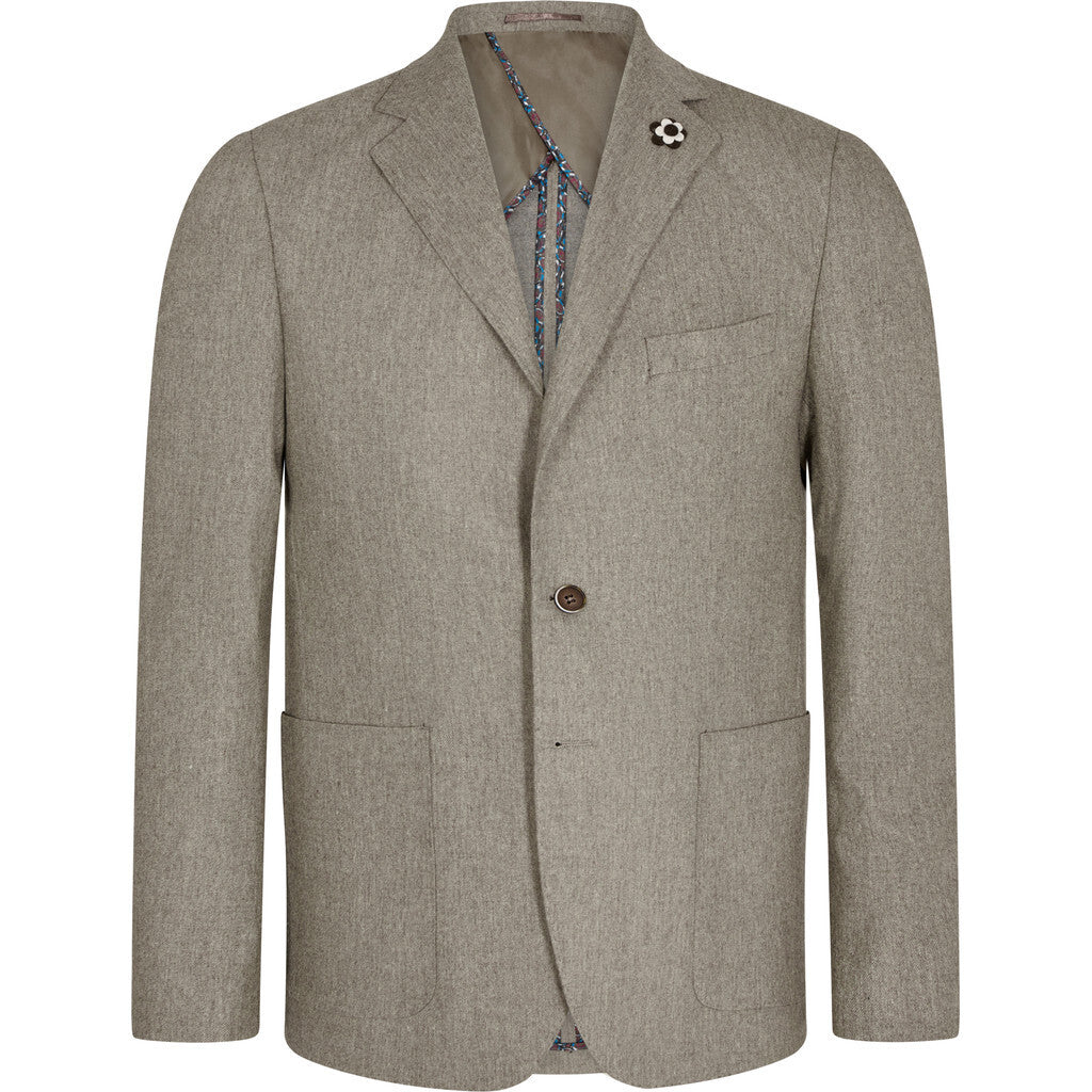 Billede af Saint Flanell Uld Blazer - LBR Light Brown - str 48