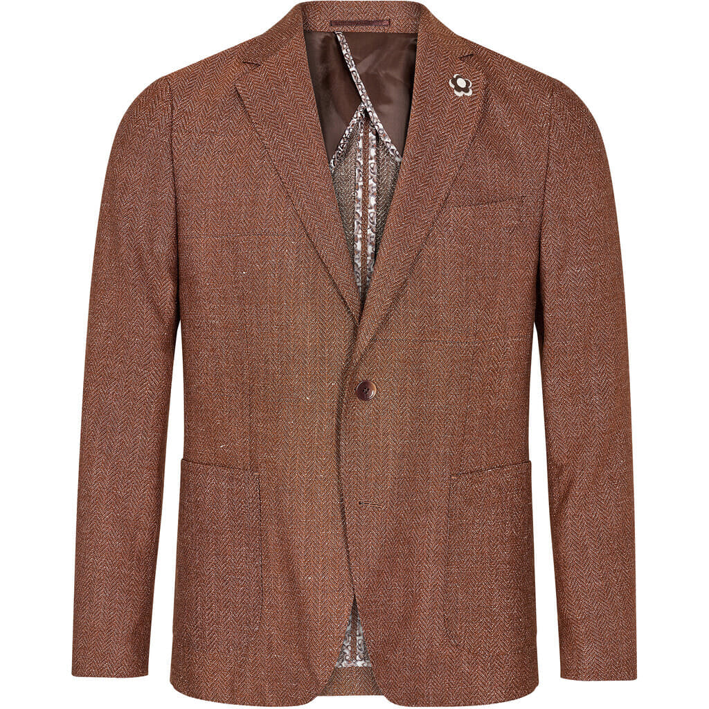 Billede af Saint Hør Stretch Blazer - ROST Rost - str 30