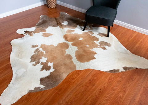 Tri-Color Cowhide Rug