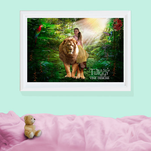 Aslan Lion Art Print A4 Narnia Gift Idea for Her Witch -  Finland