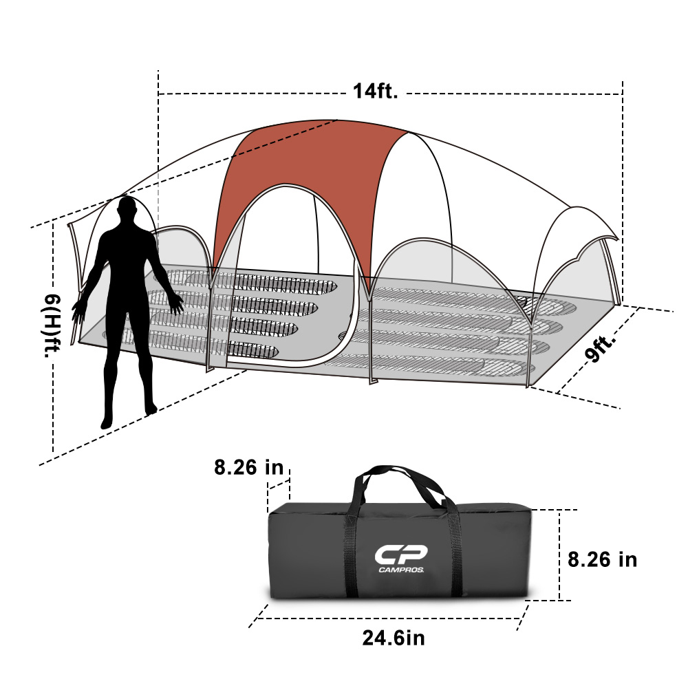 Campros tent height image