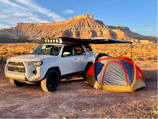 tent set with Toyota