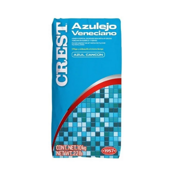 Adhesivo Pegamento Veneciano Crest 20 K Mosaico Albercas Piscinas Azul —  FILTRASTORE