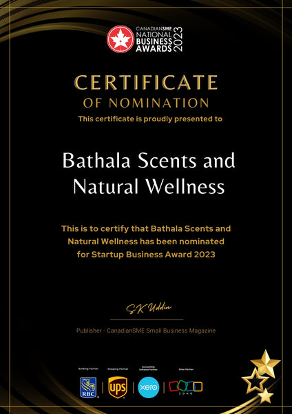 Bathala Scents and Natural Wellness Earns Esteemed Nomination at the 2023 Canadian SME National Business Awards