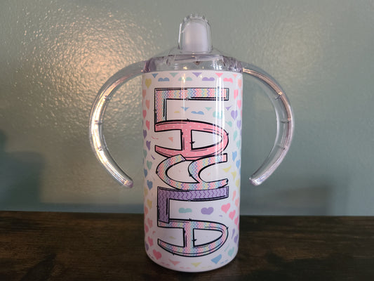 Personalized Sippy Cup Tumbler - toddler gift, baby shower gift, it's a  boy, it's a girl, Valentines and Easter gift for kids - Tim's Pens and Gifts