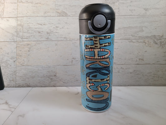 Blue School Days Personalized Water Bottle - 12 oz Flip Top Water Bott – LB  Personalized Design