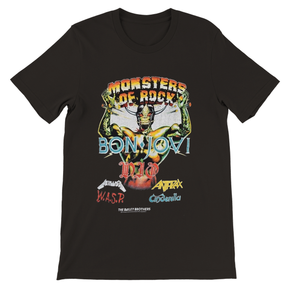 Monsters Of Rock Donington UK 1987 Replica Premium Unisex Crewneck T-s ...