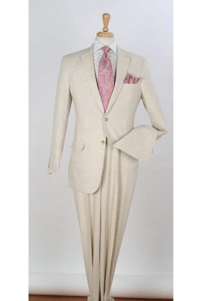 Mens Big and Tall Linen Suits - Natural Linen Summer Fabric Suit