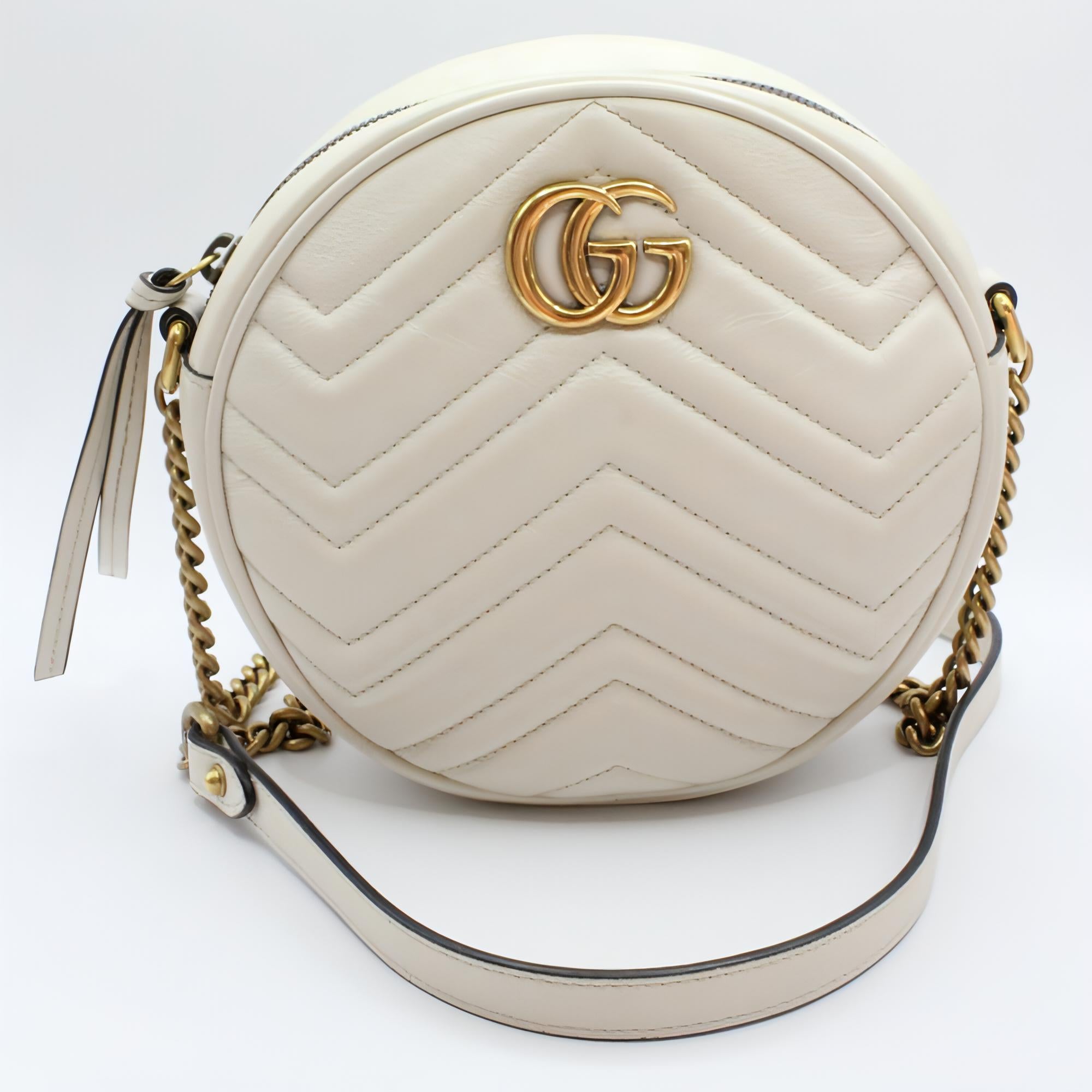 gucci marmont mini round shoulder bag