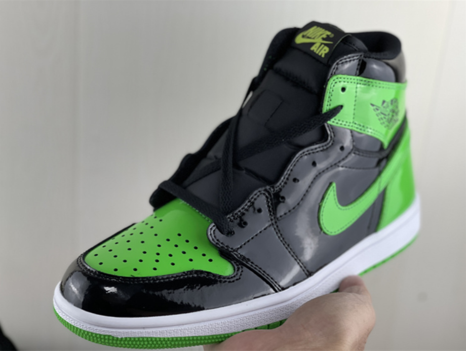 green and black high top jordans