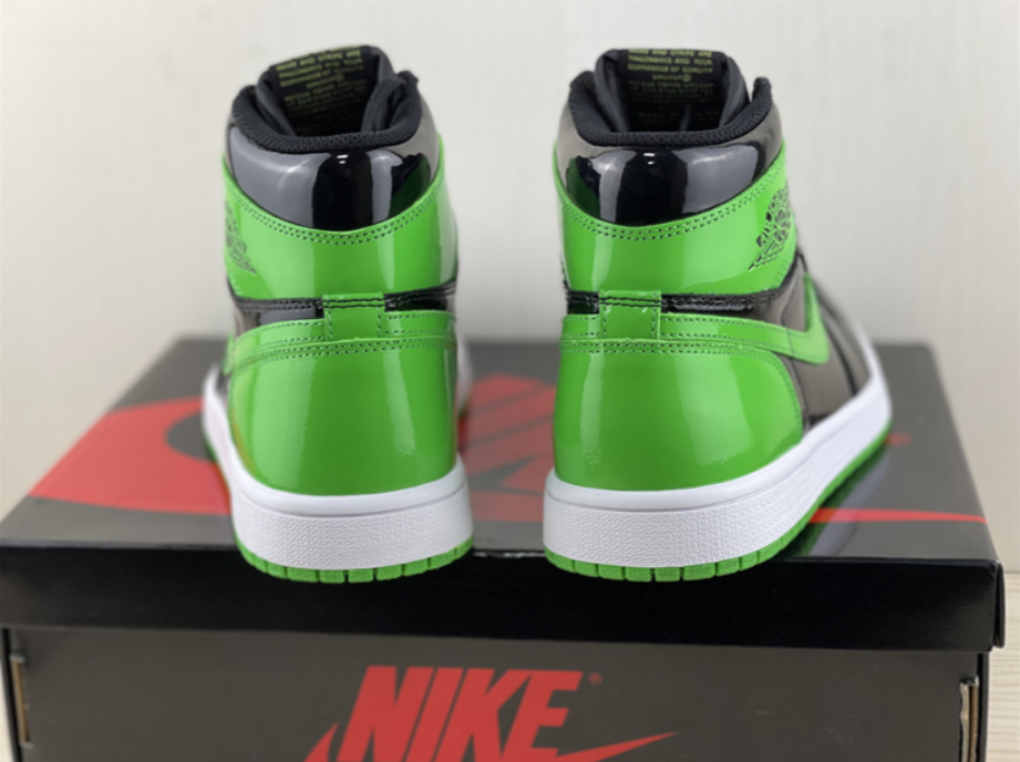 green & black jordan 1s