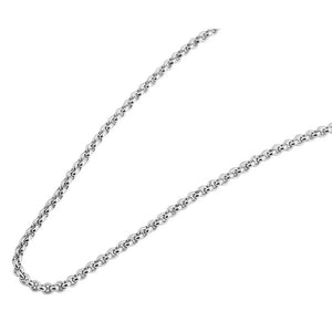 Akzent kæde i ædelstål , sølv 50 cm
