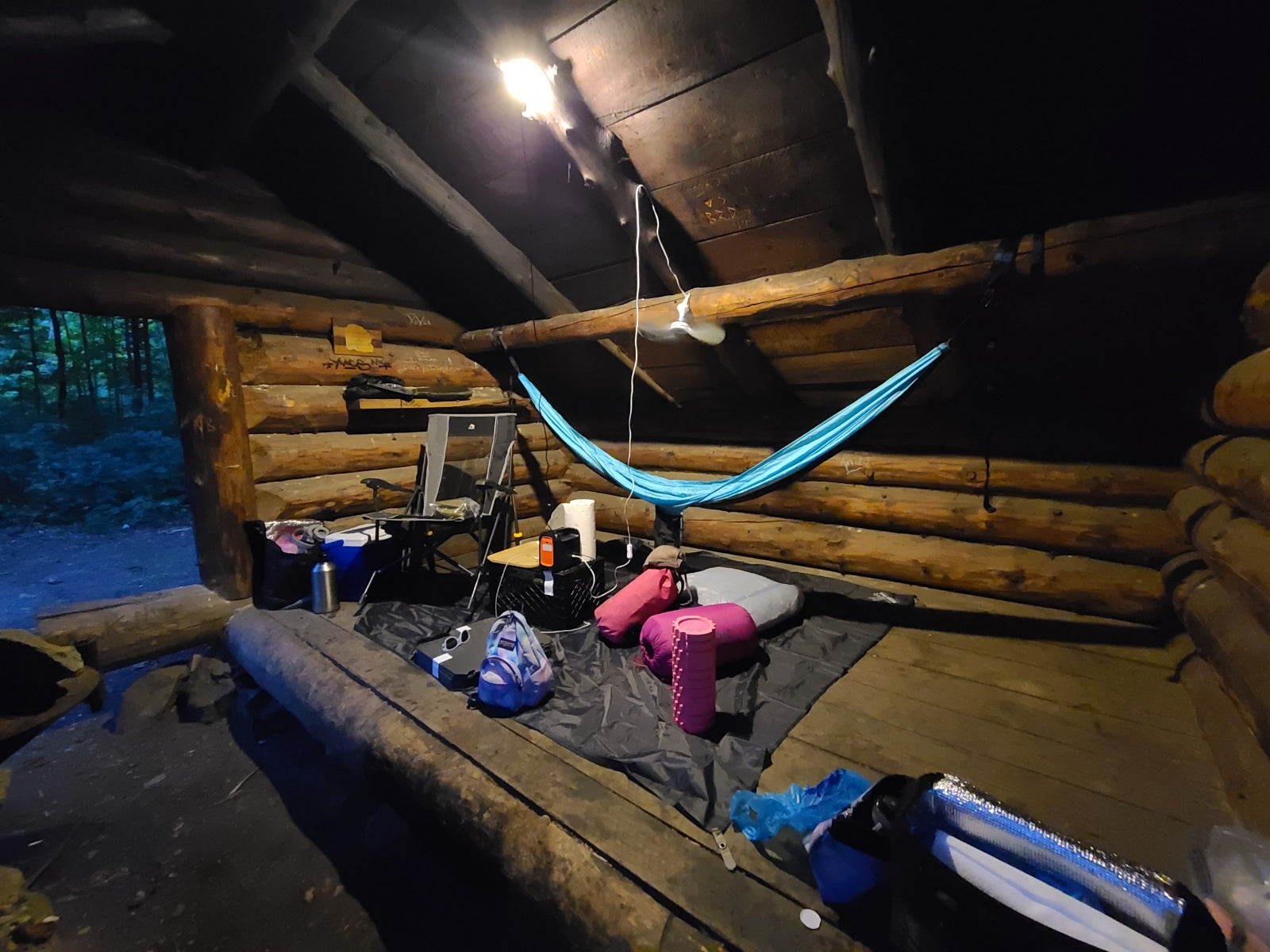 Denago eBike inside camping shelter