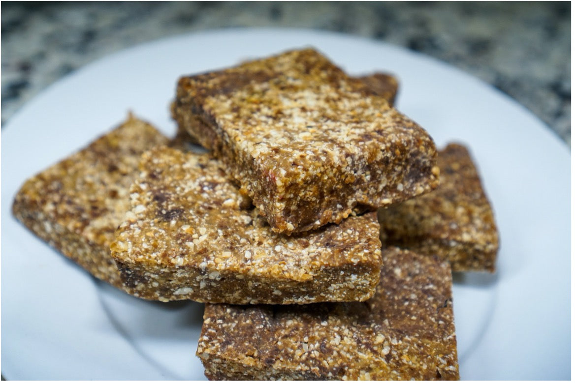 Homemade date and cashew bars