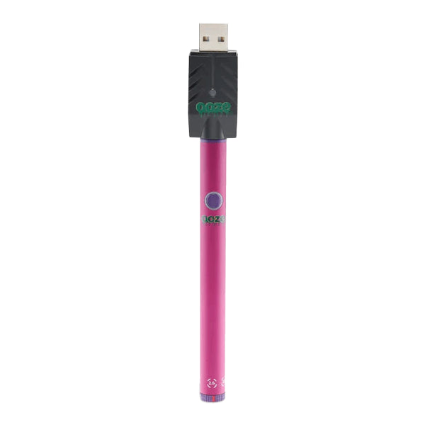 OW Ooze Slim Pen Twist Battery with USB Smart Charger - Various Colors - (1 Count), Ice Pink - Mj Wholesale