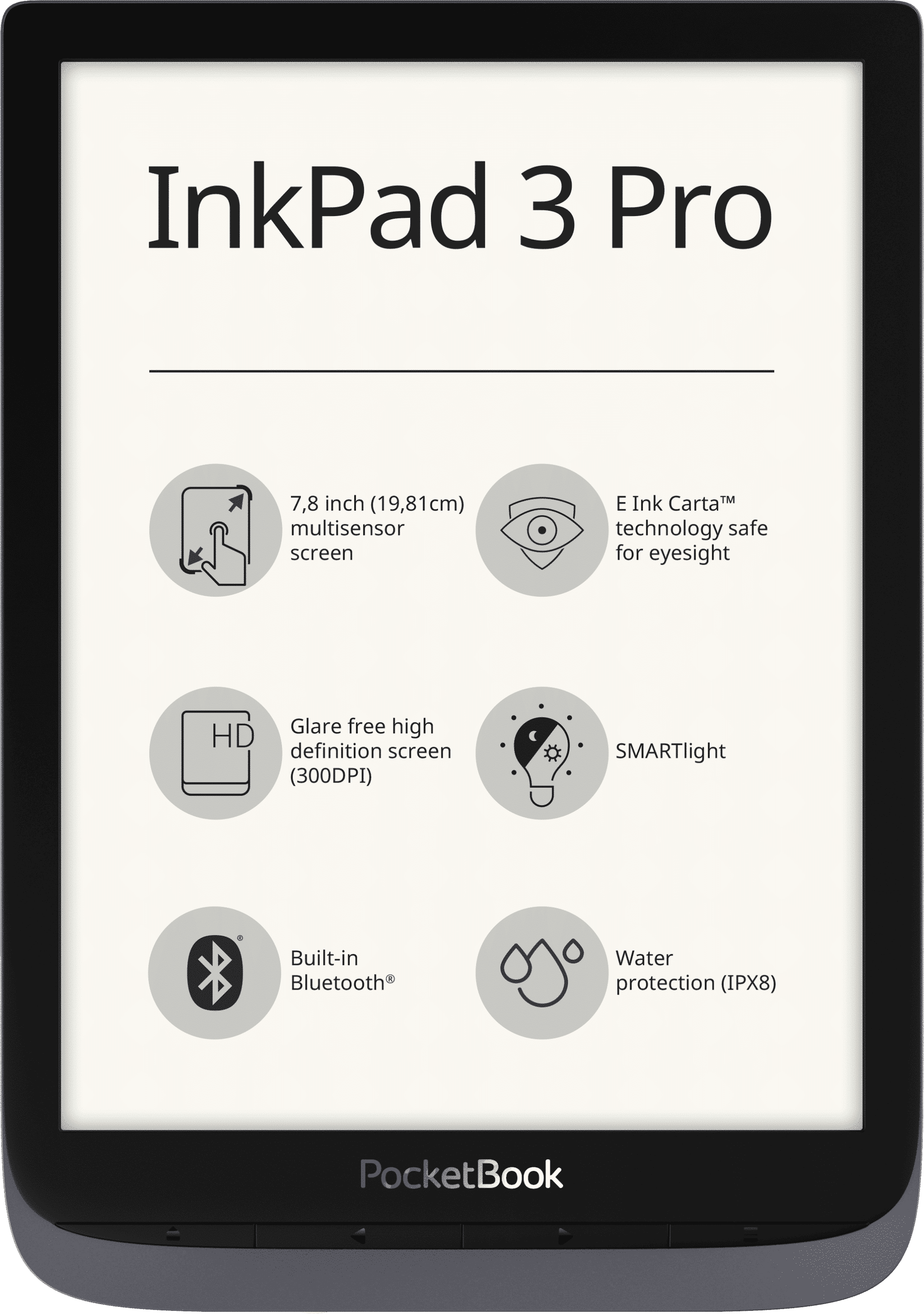 PocketBook InkPad Lite Mist Grey / Lector de libros electrónicos 9.7 8GB 