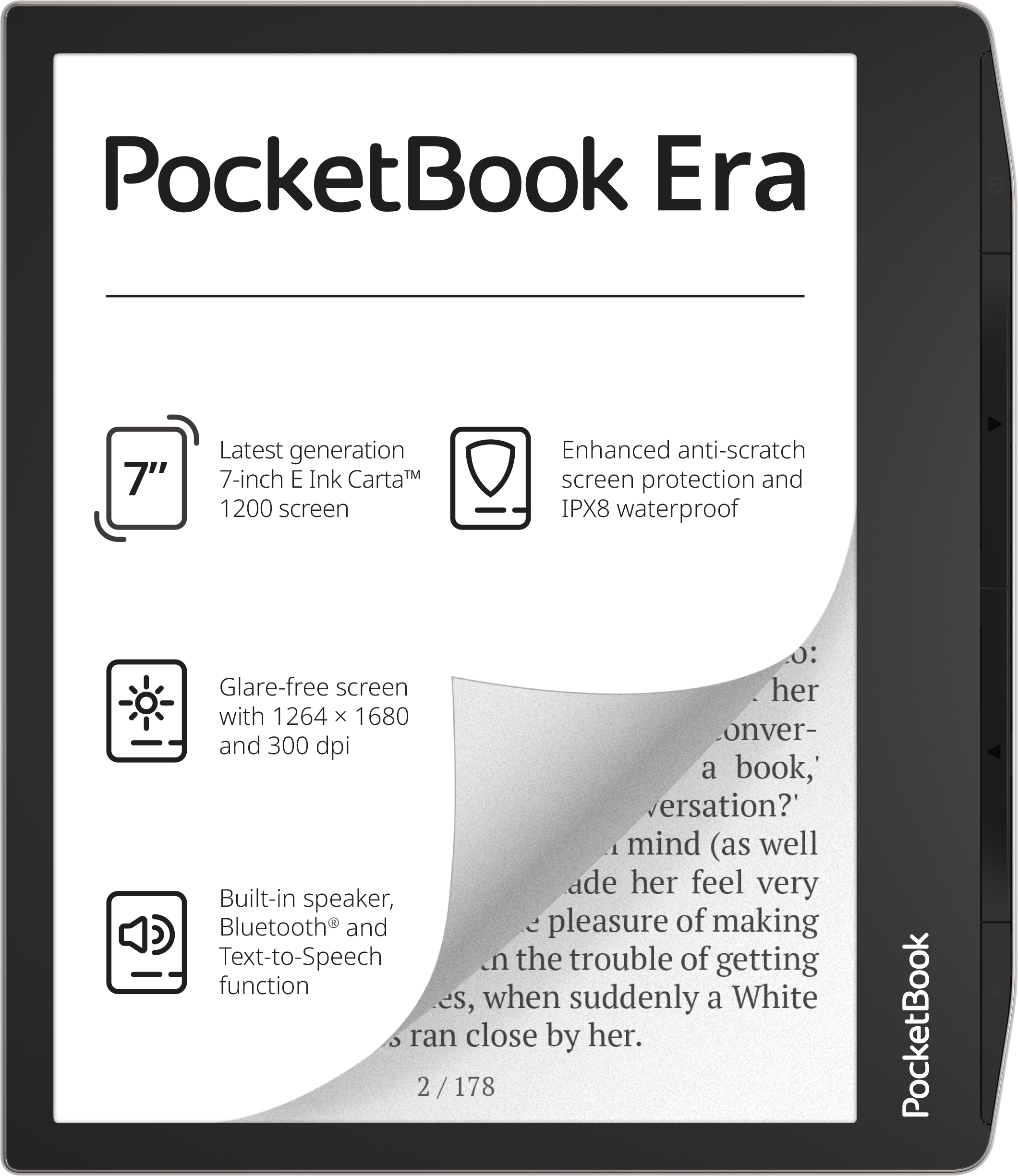  PocketBook InkPad X Pro E-Reader & E-Note, E-Ink Notepad, Handwriting-Feature & Pen, Glare-Free 10.3'' Mobius™ Screen, Powered by  Android, SMARTlight, Audio- & E-Book Reader