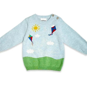 Clouds & Kite Jacquard Knit Baby Pullover (Organic Cotton) - Doodlebug Kidz