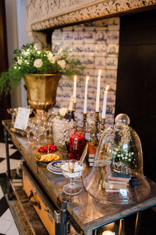 vintage inspired champagne cocktail bar at Willowdale Estate Boston