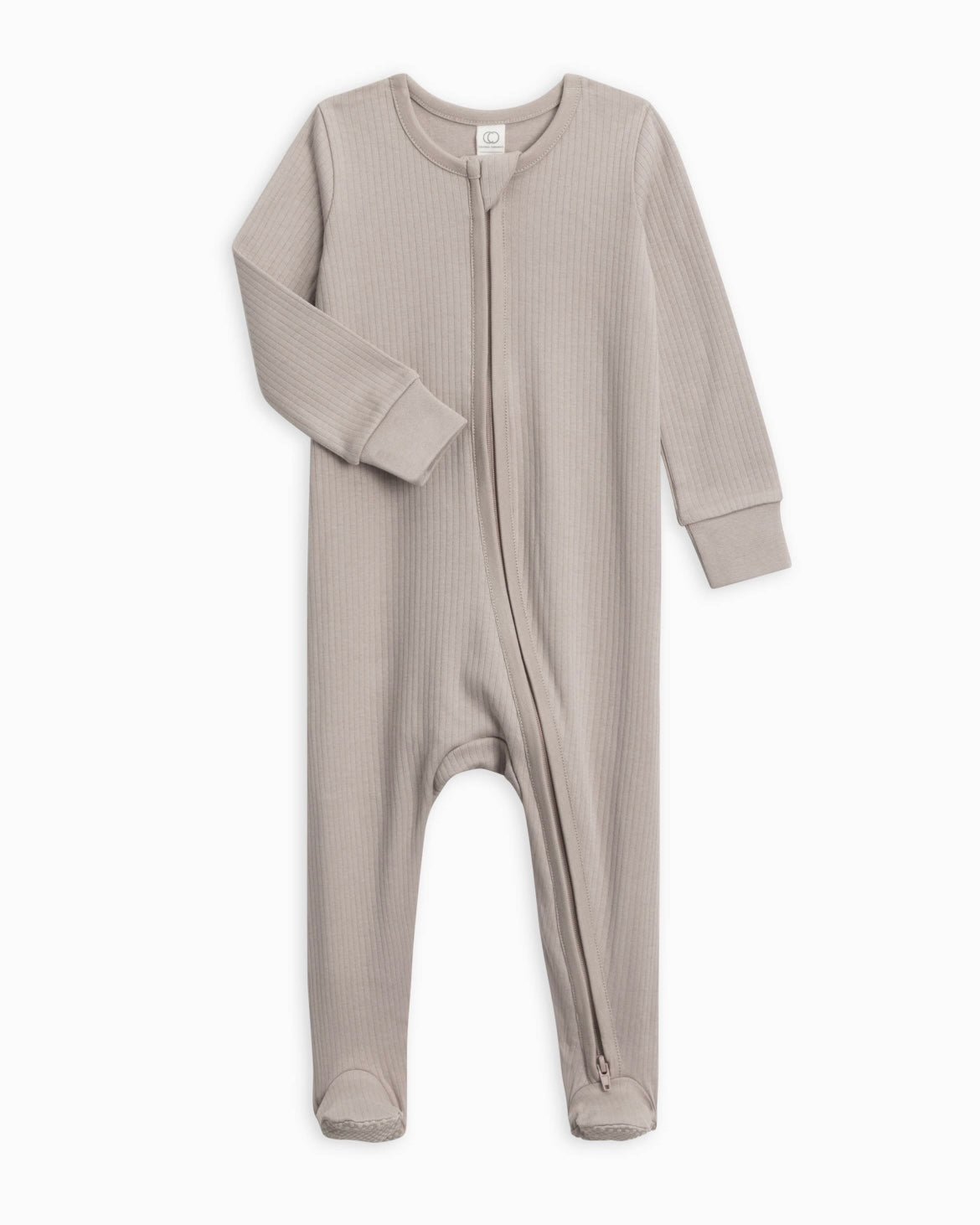 Ribbed Zipper Sleeper - Dove