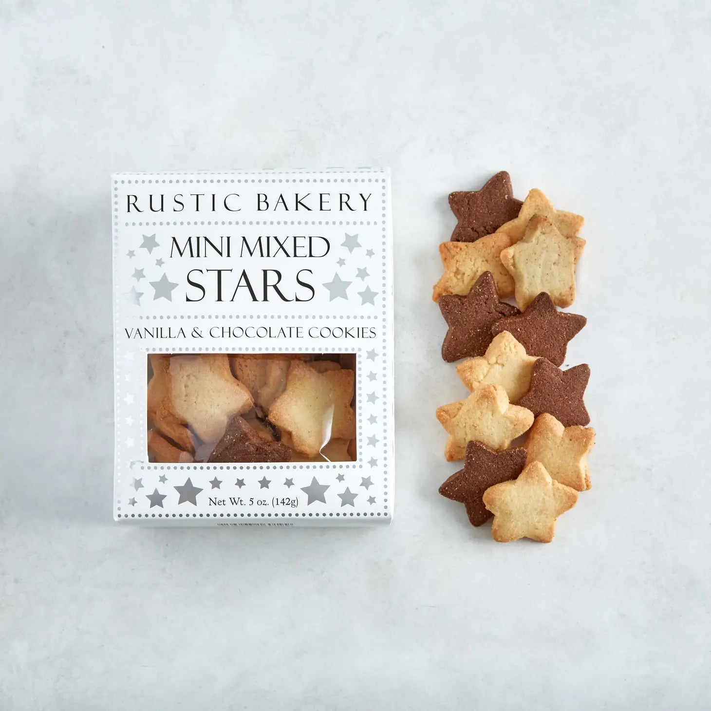Rustic Bakery | Mini Mixed Stars, Chocolate & Vanilla