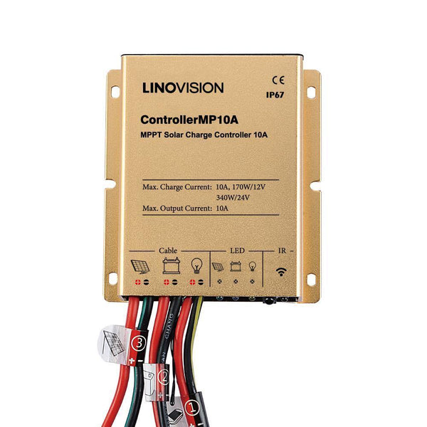 MPPT Solar Charge Controller with 4 Port 24V POE Switch and DC