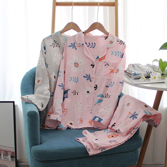 The Floral Print Long Pajama Set Original Pajamas