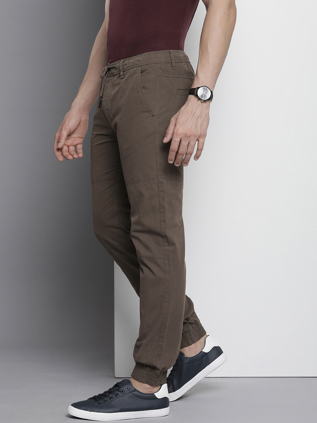 Buy The Indian Garage Co Men Green Slim Fit Linen Trousers - Trousers for  Men 20554182 | Myntra