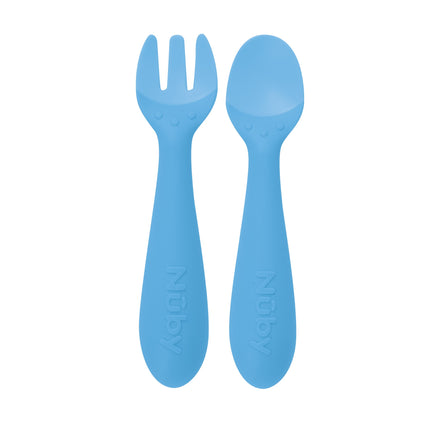 Toddler Babies Easy Grip Heat-Resistant Children Feeding Training Spoon  Baby Utensils Feeding Spoon Fork Set