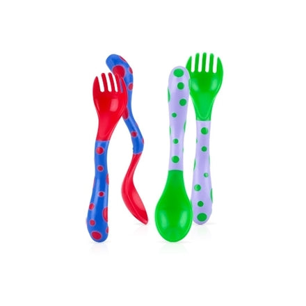 Munchkin Raise Toddler Fork and Spoon Set - 2pk – Blue