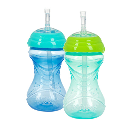 Piifur Weighted Straw Sippy Cup with Strap, Spill Proof Sippy Cups for Baby  2 Year Old, Trainer Cup for Toddlers, 10oz/300ml, Blue