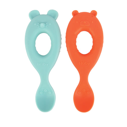 Feeding Spoons, 6-12 Months, Aqua, 2 Pack