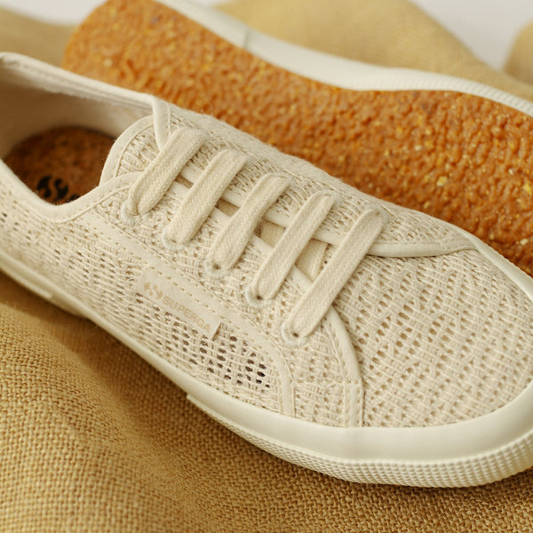 2750 ORGANIC MACRAME_BEIGE RAW_A00 – SUPERGA OFFICIAL ONLINESHOP