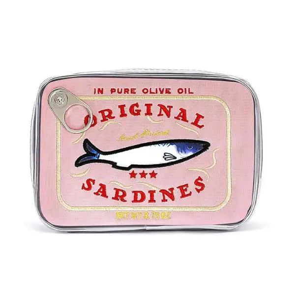 1ST ALLIE - Pink Blue Sardine Tin Zipper Pouch