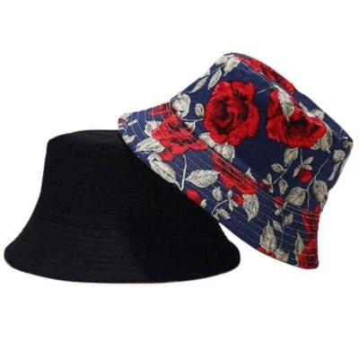 black-and-white-floral-bucket-hat