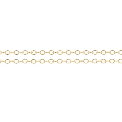 14Kt Gold Filled 2x1.6mm Cable Chain - 20 Ft