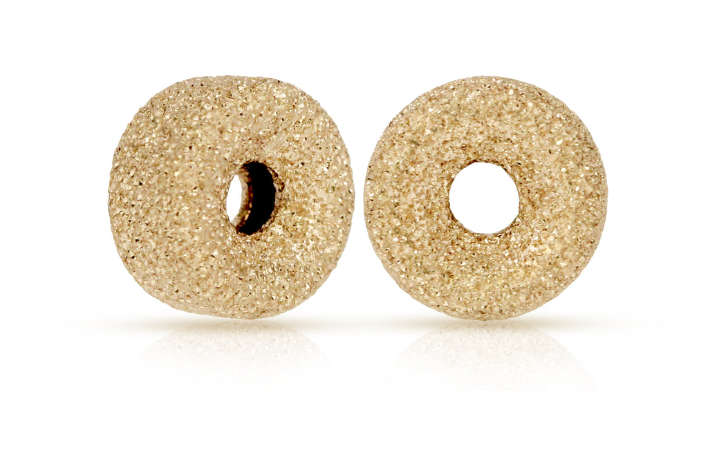 14Kt Gold Filled 8mm Stardust Roundel 2.2mm Hole - 1pc