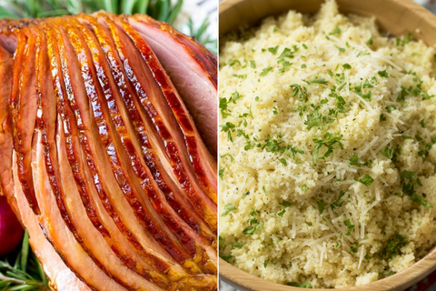 Ham and garlic couscous