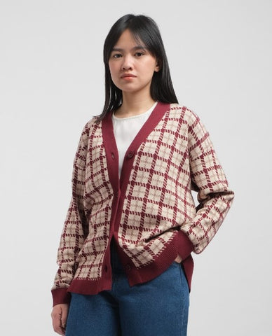 plaid cardigan koleksi terbaru thenblank