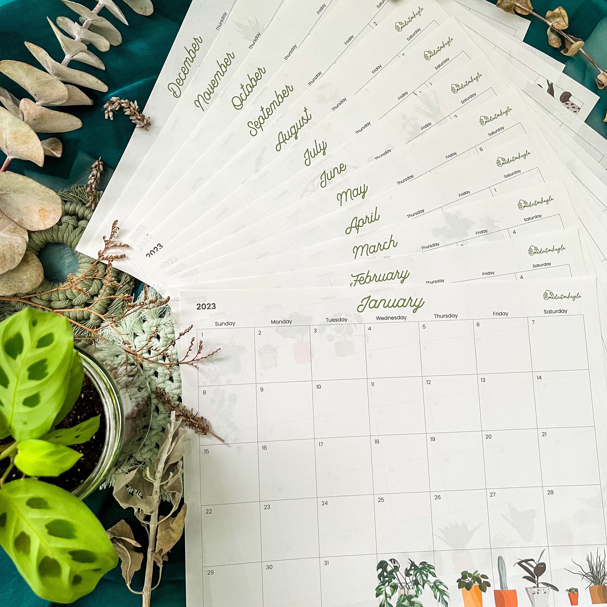 2023 Printable Calendar Freebie | MadeItMikayla