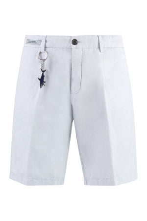 Cotton and linen bermuda-shorts-0