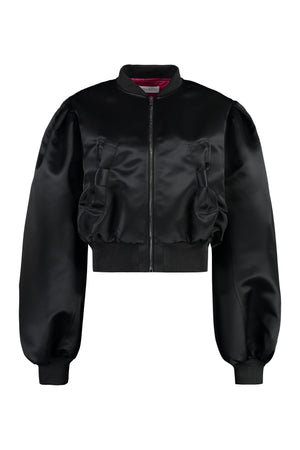 Satin bomber jacket-0