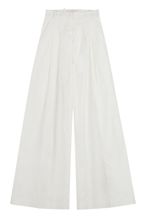 Cotton-linen trousers-0