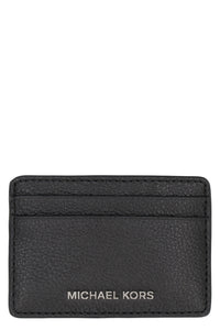 Pebbled calfskin card holder